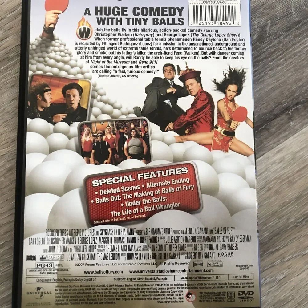 *Balls of Fury DVD 2007 Widescreen Version - Picture 4 of 6